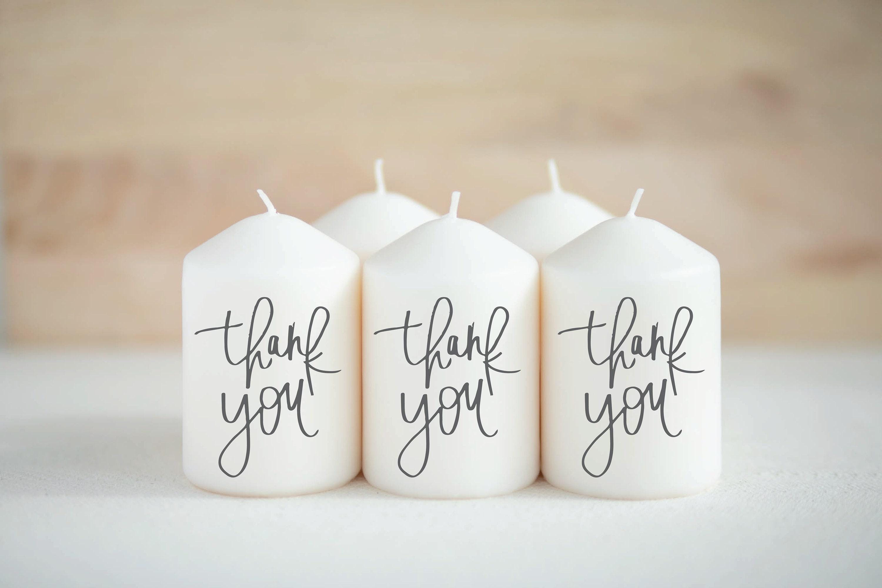 Wedding Favor - Set of 50 - 4" Pillar Candles - wedding favors, wedding décor, best day ever, love, thank you gift