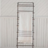 Neutral Striped Throw Blanket - Grey Stripe, Tan Stripe, Housewarming Gift, Decorative Blanket, Pretty Accent Decor