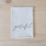 Napkin - Grateful, home decor, housewarming gift, tableware, table scene, place setting, set the table, thanksgiving, fall decor