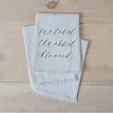 Napkin - Grateful Thankful Blessed, home decor, tableware, table scene, place setting, set the table, thanksgiving, fall decor