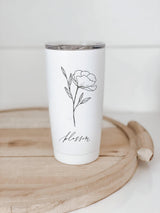 Travel Mug - Wildflower Design - mug, coffee lover, tumbler, drinkware, everyday, travel