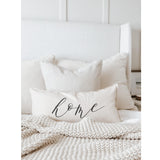 Farmhouse Lumbar Pillow Cover: Organic Cotton Home Decor, Made in USA