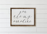 Wood Framed Sign: You are My Sunshine, Rustic Home Decor