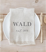 Napkin - Personalized last Name With Line