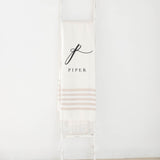 Throw Blanket - Personalized Calligraphy Initial, present, housewarming gift, decorative blanket, cozy, birthday gift