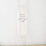 It Is Well With My Soul Throw Blanket: Organic Cotton Decorative Blanket