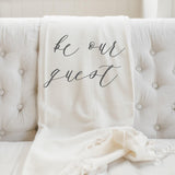 Be Our Guest Throw Blanket: Organic Cotton Decorative Blanket