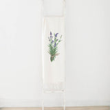 Lavender Watercolor Throw Blanket: Organic Cotton Spring Decor