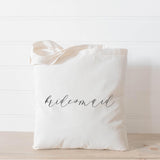 Bridesmaid Tote Bag: Organic Cotton Wedding Favor