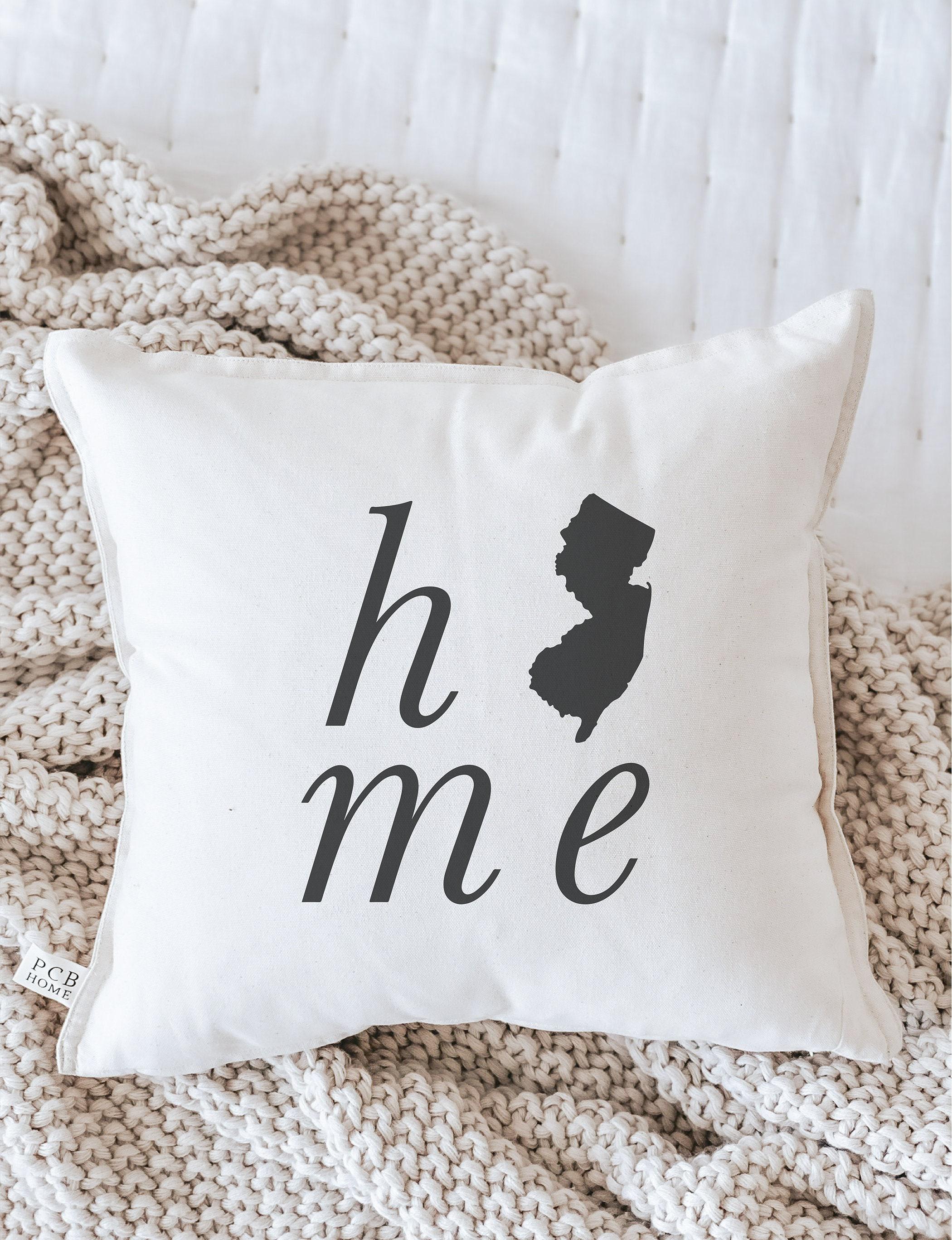 Personalized Home State Throw Pillow: 100% Cotton, Handmade