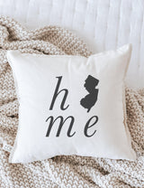 Personalized Home State Throw Pillow: 100% Cotton, Handmade