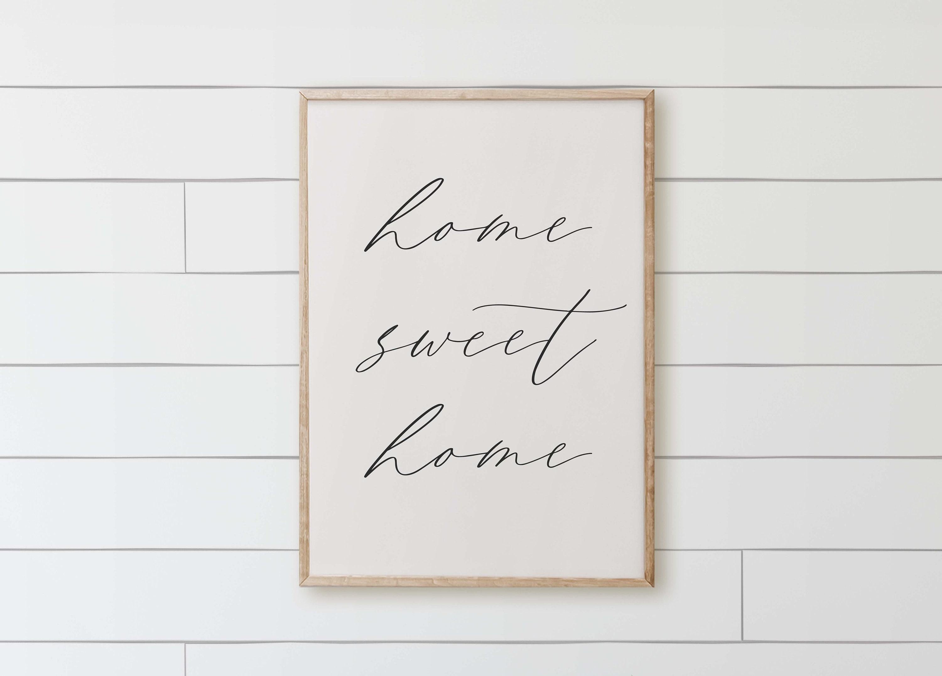 Home Sweet Home Wood Framed Sign: Rustic Farmhouse Decor