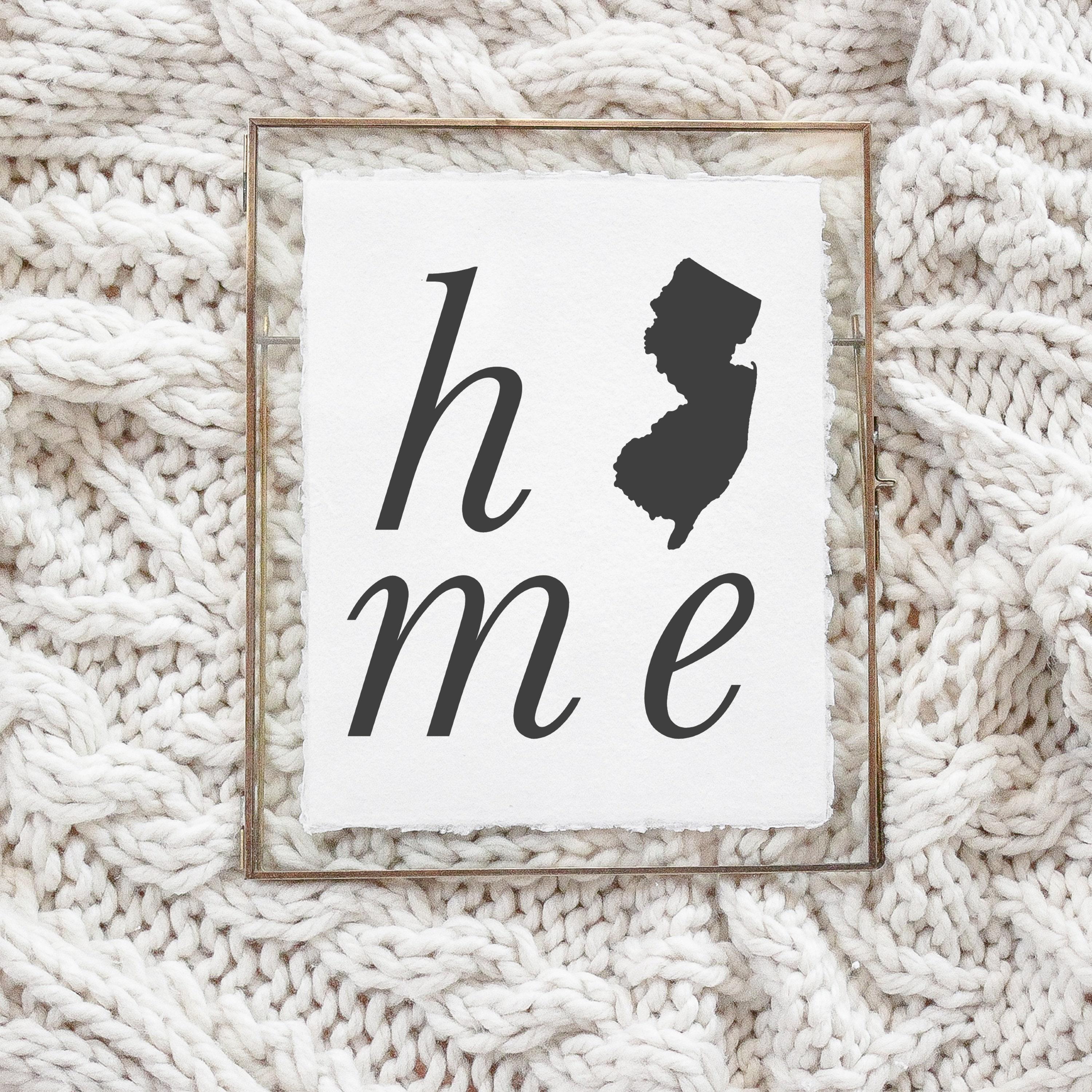 Calligraphy Print - Personalized Home State