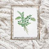 Calligraphy Print - Eucalyptus Bunch Watercolor - Vertical