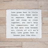 Calligraphy Print - Love Grows Best - Horizontal