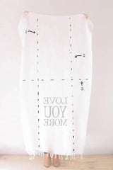 Personalized Last Name Throw Blanket: Organic Cotton Laurel Design