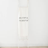 Throw Blanket - Personalized Coordinates, present, housewarming gift, decorative blanket, cozy, birthday gift