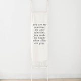 Throw Blanket - You Are My Sunshine, housewarming gift, decorative blanket, cozy, pretty