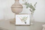 Calligraphy Print - Wheel Barrow Watercolor, Spring Decor, housewarming gift, farmhouse decor, present, rustic style