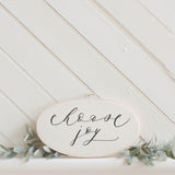 Choose Joy Embroidery Hoop: Rustic Farmhouse Wall Decor