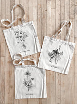 LMB x PCB - Botanical Flowers Tote Bag, present, housewarming gift, tote, bag, womens gift, Liz Marie Blog, LMB, everyday, flowers