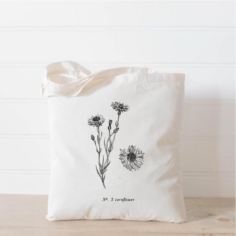 LMB x PCB - Botanical Flowers Tote Bag, present, housewarming gift, tote, bag, womens gift, Liz Marie Blog, LMB, everyday, flowers