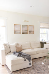 Wood Framed Print - Abstract Blues - Handmade in USA, gallery wall art, framed decor