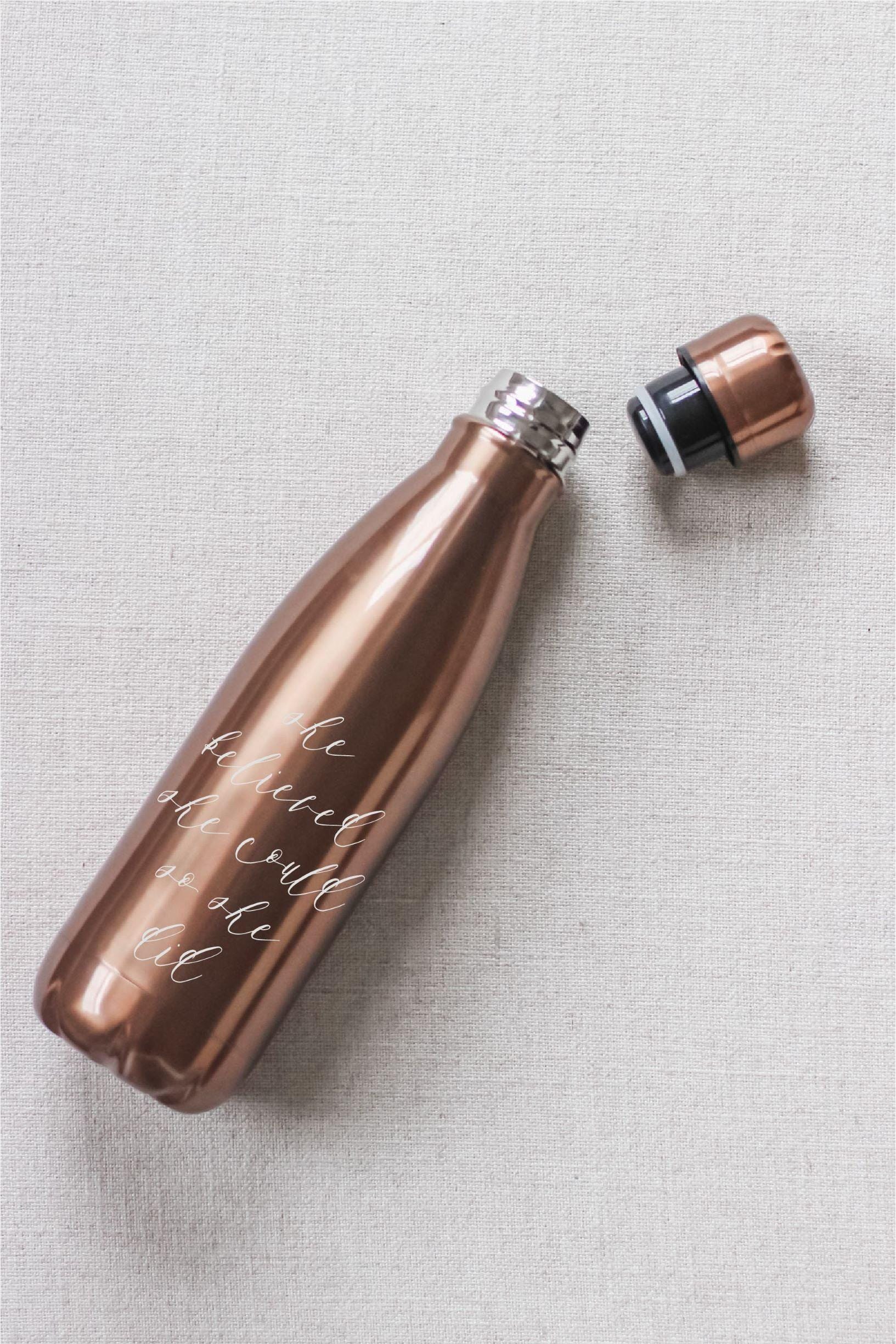 She Believed Stainless Steel Water Bottle: 16oz Vacuum Tumbler