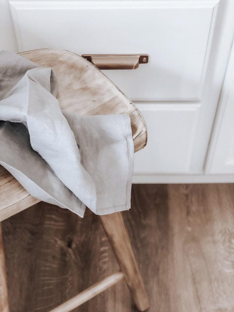 Linen Kitchen Towel - housewarming gift, kitchen decor, cozy home, linen cotton towel