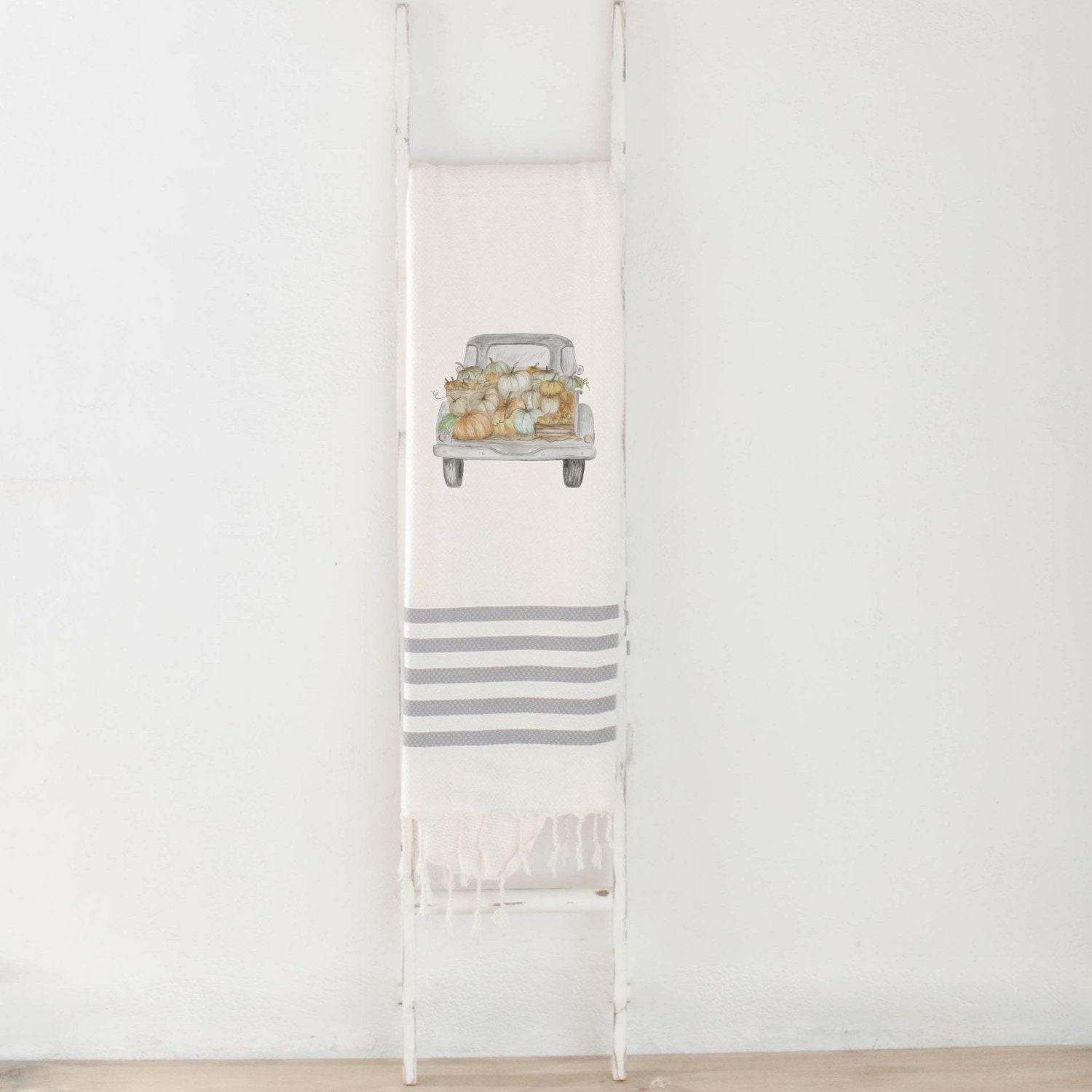 Throw Blanket - Pumpkin Truck Watercolor, housewarming gift, decorative blanket, cozy, fall decor, autumn designs, soft and comfy