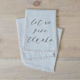 Napkin - Let Us Give Thanks, housewarming gift, tableware, table scene, place setting, set the table, thanksgiving, fall decor