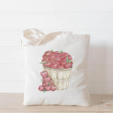 Tote Bag - Apple Bunch Watercolor, fall decor, apple picking, autumn essentials, housewarming gift, lifestyle decor, accessory bag