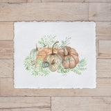 Fall Calligraphy Print - Pumpkin Bunch Watercolor, Fall Decor, Gift, Holiday Gift, Seasonal Home Decor