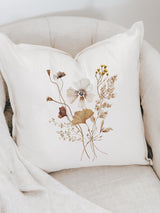 Throw Pillow - Fall Bouquet - Autumn home décor, fall décor, cushion cover, throw pillow, seasonal pillow, cursive font décor