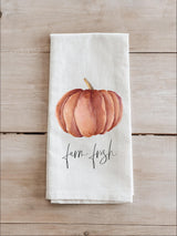 Kitchen Towel - Farm Fresh Pumpkins Watercolor - housewarming gift, fall decor, kitchen, women's gift, autumn, thanksgiving, seasonal