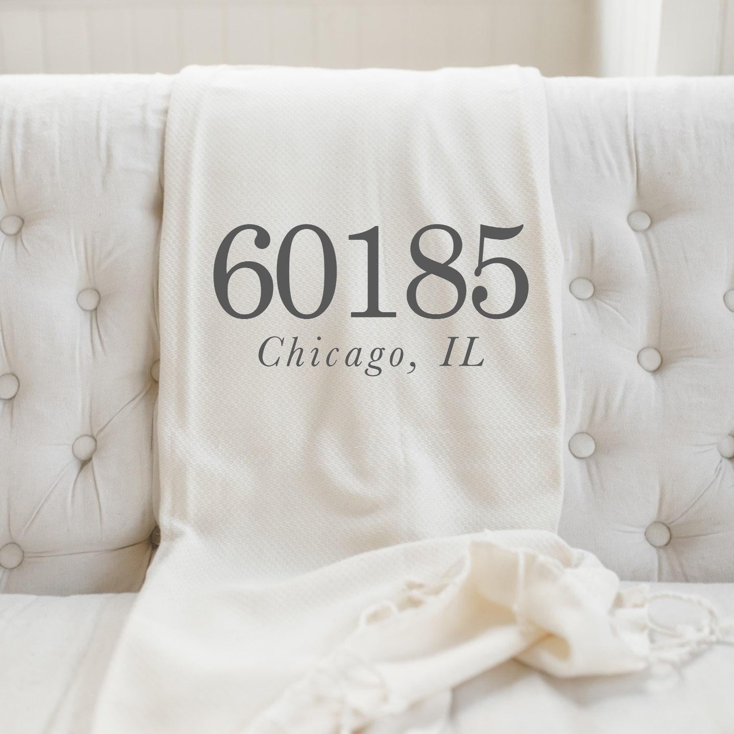 Personalized Throw Blankets - Personalized Zip Code