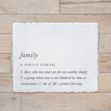 Calligraphy Print - Family Definition - Horizontal