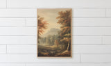 Wood Framed Sheep in Autumn Print - Rustic Farmhouse Wall Decor