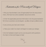 Personalized Birth Stats Pillow: Floral Frame, Organic Cotton Nursery Decor