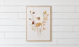 Wood Framed Sign - Autumn Wildflower Bouquet - rustic home decor, gallery wall, framed decor, farmhouse style, wall decor, housewarming gift