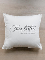 Throw Pillow- Personalized City Script - Home Address, Realtor gift, housewarming gift, throw pillow, newlywed gift, new home gift, handmade