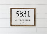 Personalized Address Sign: Rustic Wood Framed Home Decor