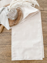 Neutral Accent Table Runner - White and Natural - Polyester