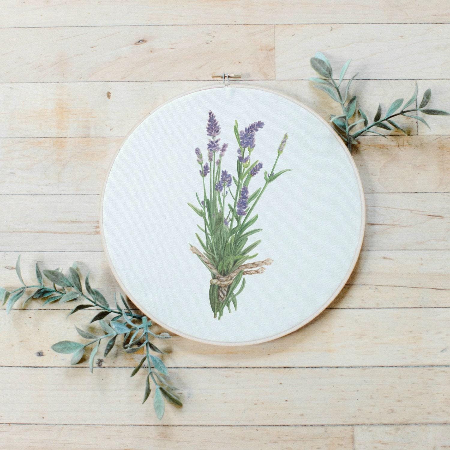 Embroidery Hoop - Lavender Watercolor