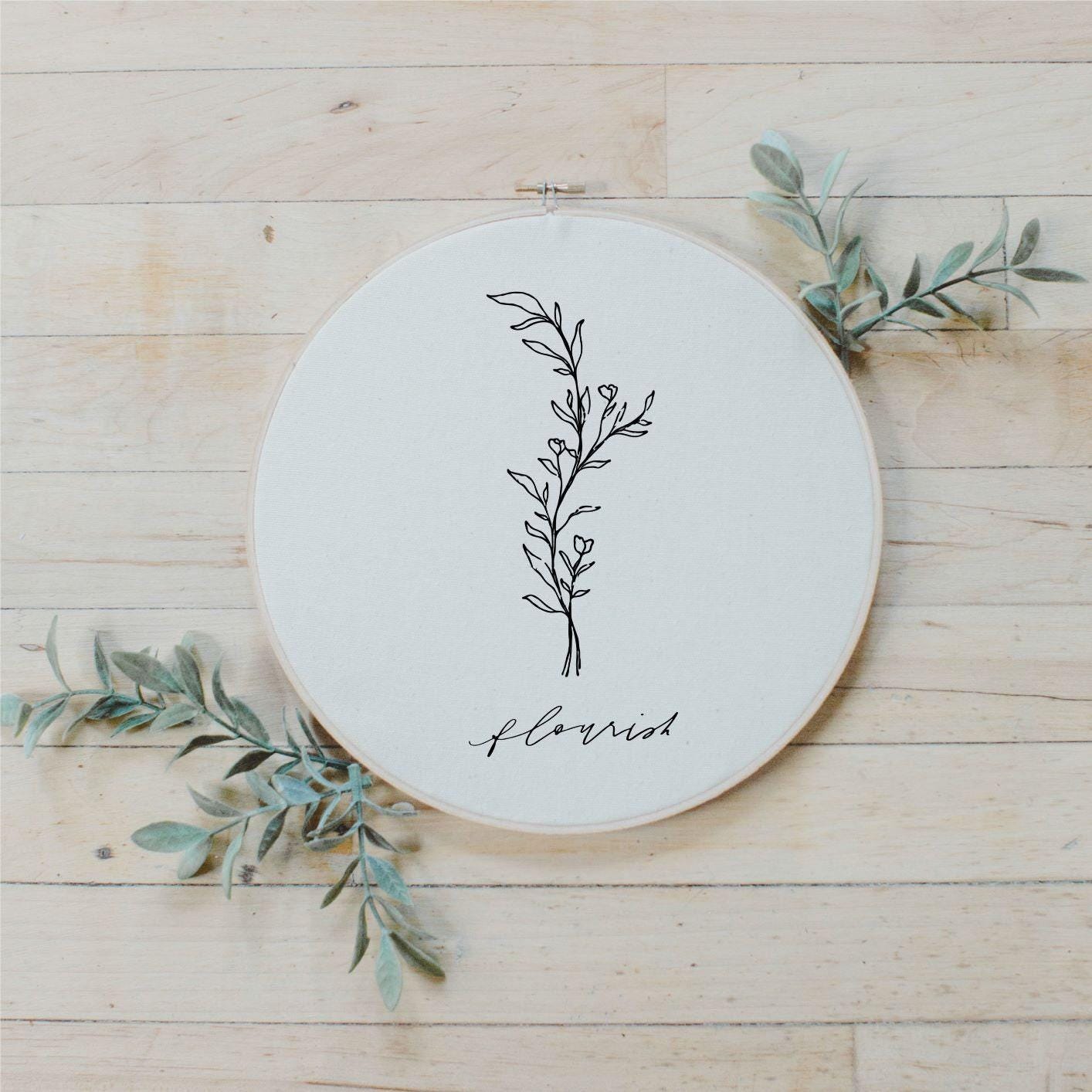 Embroidery Hoop - Flourish Wildflower, spring decor, housewarming gift, spring gift, home decor, wall decor