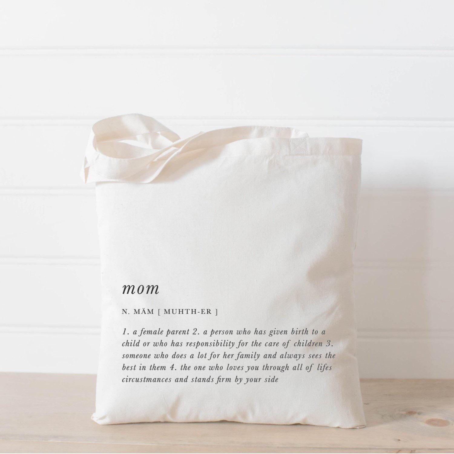 Tote Bag, Mom Definition, mother's day gift present, housewarming gift, wedding favor, bridesmaid gift, women's gift
