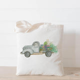 Tote Bag - Floral Truck Watercolor, Summer, housewarming gift, wedding favor, bridesmaid gift, women's gift