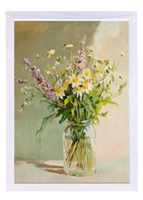 Wood Framed Print - Handpicked Wildflower Bouquet - Handmade in USA, gallery wall art, framed decor