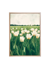 Wood Framed Print - Tulip Field - Handmade in USA, gallery wall art, framed decor
