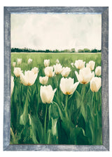 Wood Framed Print - Tulip Field - Handmade in USA, gallery wall art, framed decor